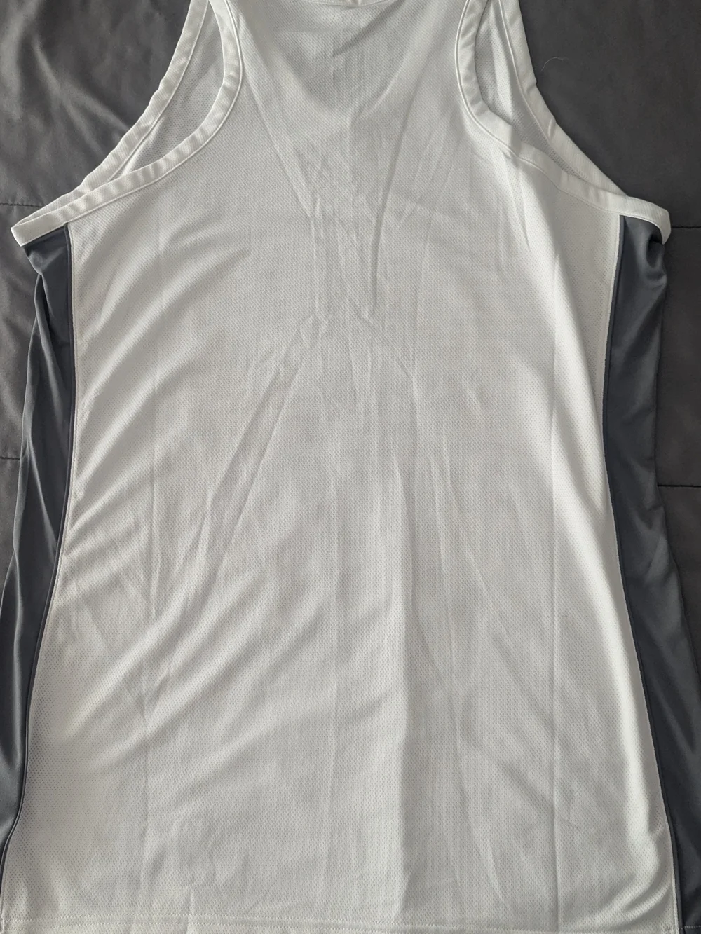 adidas White and Gray Men’s Athletic Tank Top